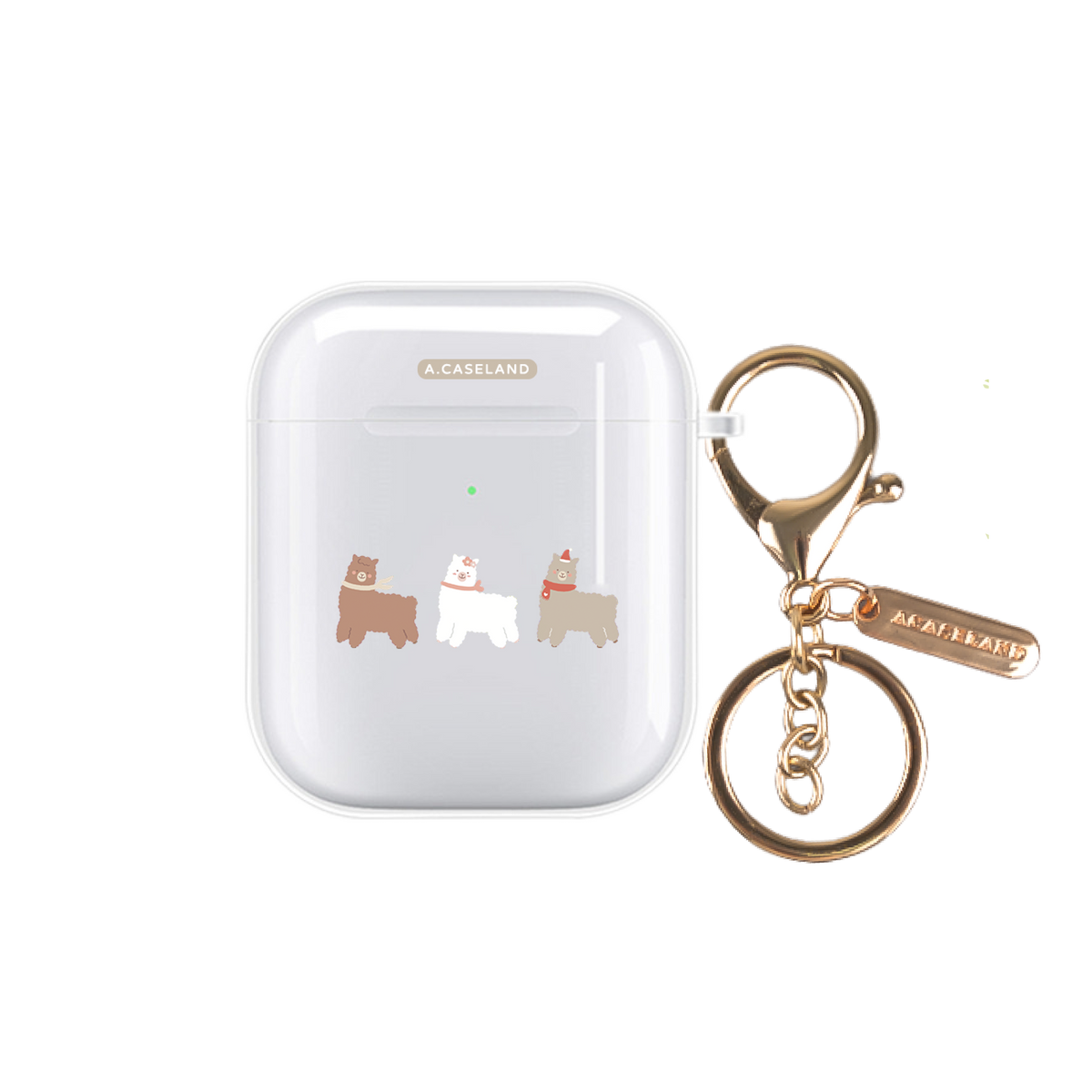 毛絨絨草泥馬 AirPods 透明軟殻