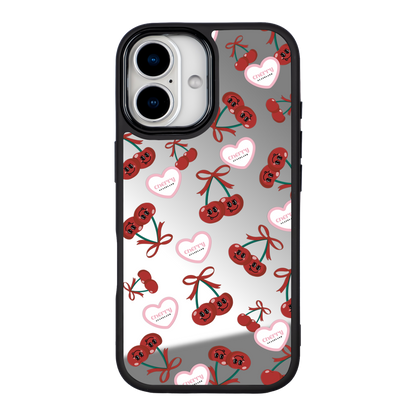 Sweet Cherry Pattern 黑邊鏡面手機殼2.0｜MagSafe 兼容