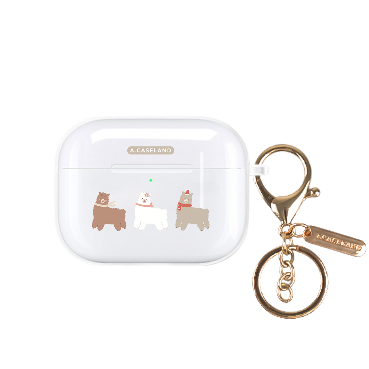 毛絨絨草泥馬 AirPods 透明軟殻