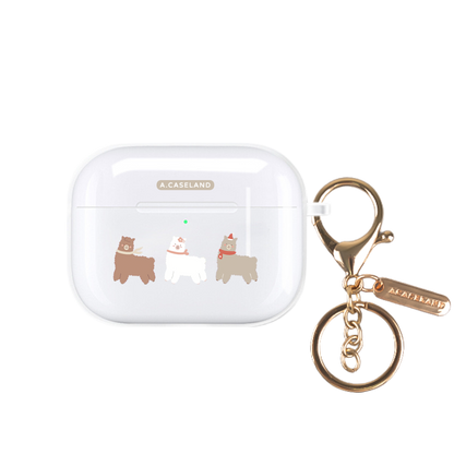 毛絨絨草泥馬 AirPods 透明軟殻