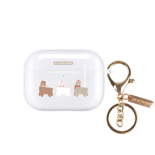 毛絨絨草泥馬 AirPods 透明軟殻