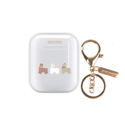 毛絨絨草泥馬 AirPods 透明軟殻