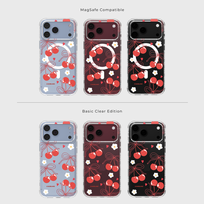Cherry & Red Ribbon 氣墊防摔手機護殻｜MagSafe 兼容