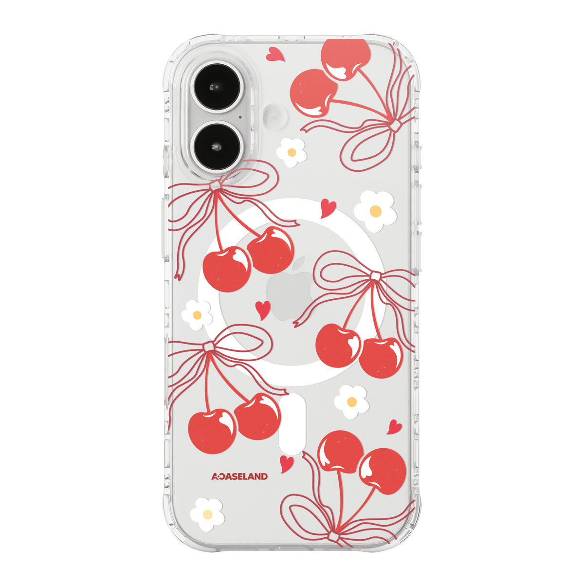 Cherry & Red Ribbon 氣墊防摔手機護殻｜MagSafe 兼容