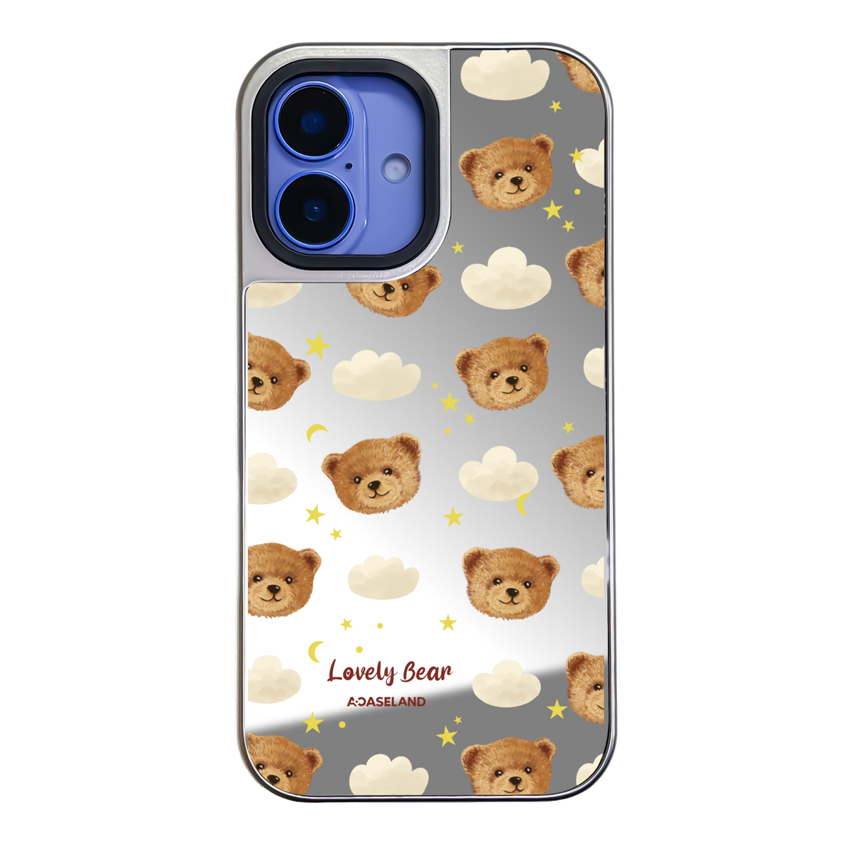 Lovely Bear 銀邊鏡面手機殼｜MagSafe 兼容
