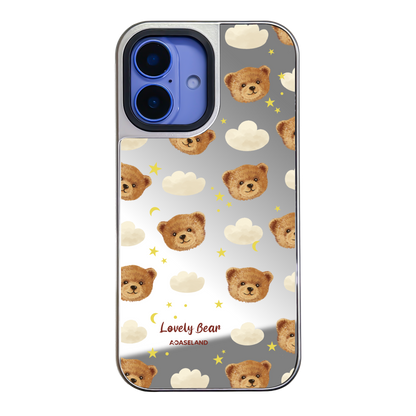 Lovely Bear 銀邊鏡面手機殼｜MagSafe 兼容