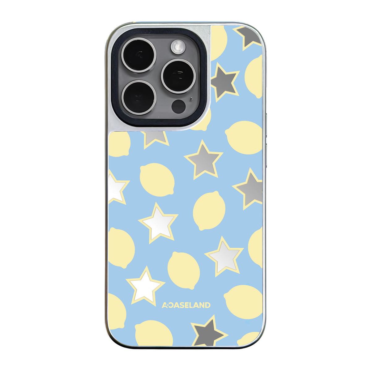 Lemon Stars 銀邊鏡面手機殼｜MagSafe 兼容