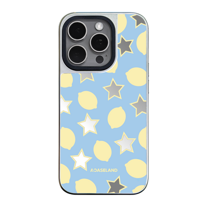 Lemon Stars 銀邊鏡面手機殼｜MagSafe 兼容
