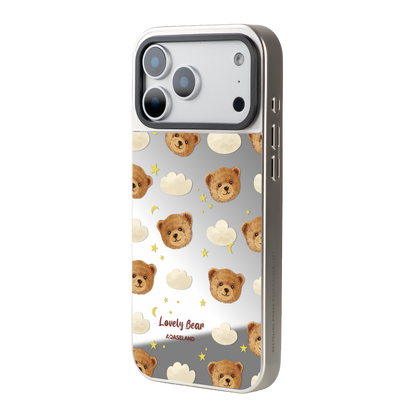 Lovely Bear 銀邊鏡面手機殼｜MagSafe 兼容