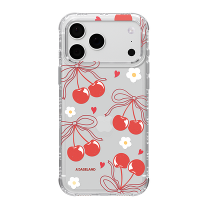 Cherry & Red Ribbon 氣墊防摔手機護殻｜MagSafe 兼容