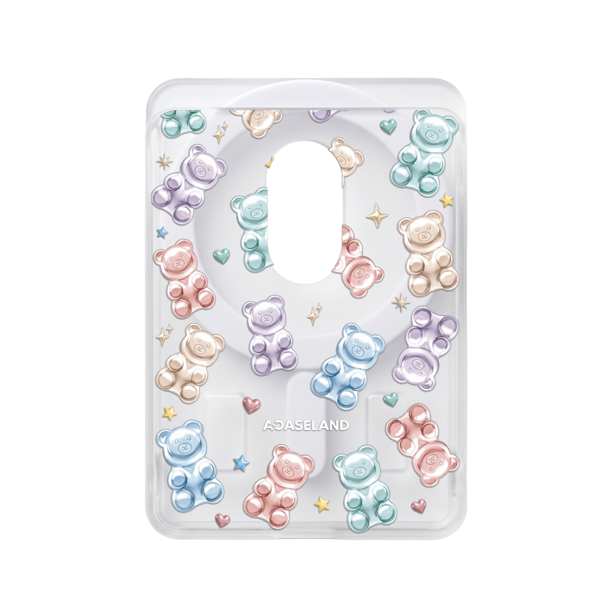 Frosty Jelly Gummy Bear 半透磨砂 MagSafe 卡包｜客製化文字
