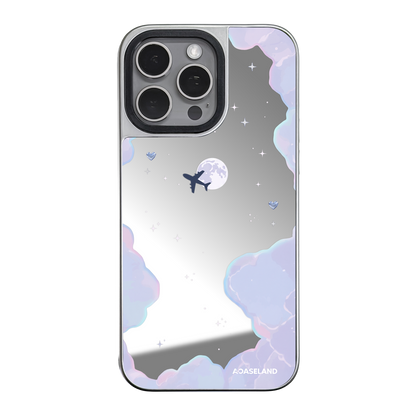 Dreamy Cloud 銀邊鏡面手機殼｜MagSafe 兼容｜客製化文字
