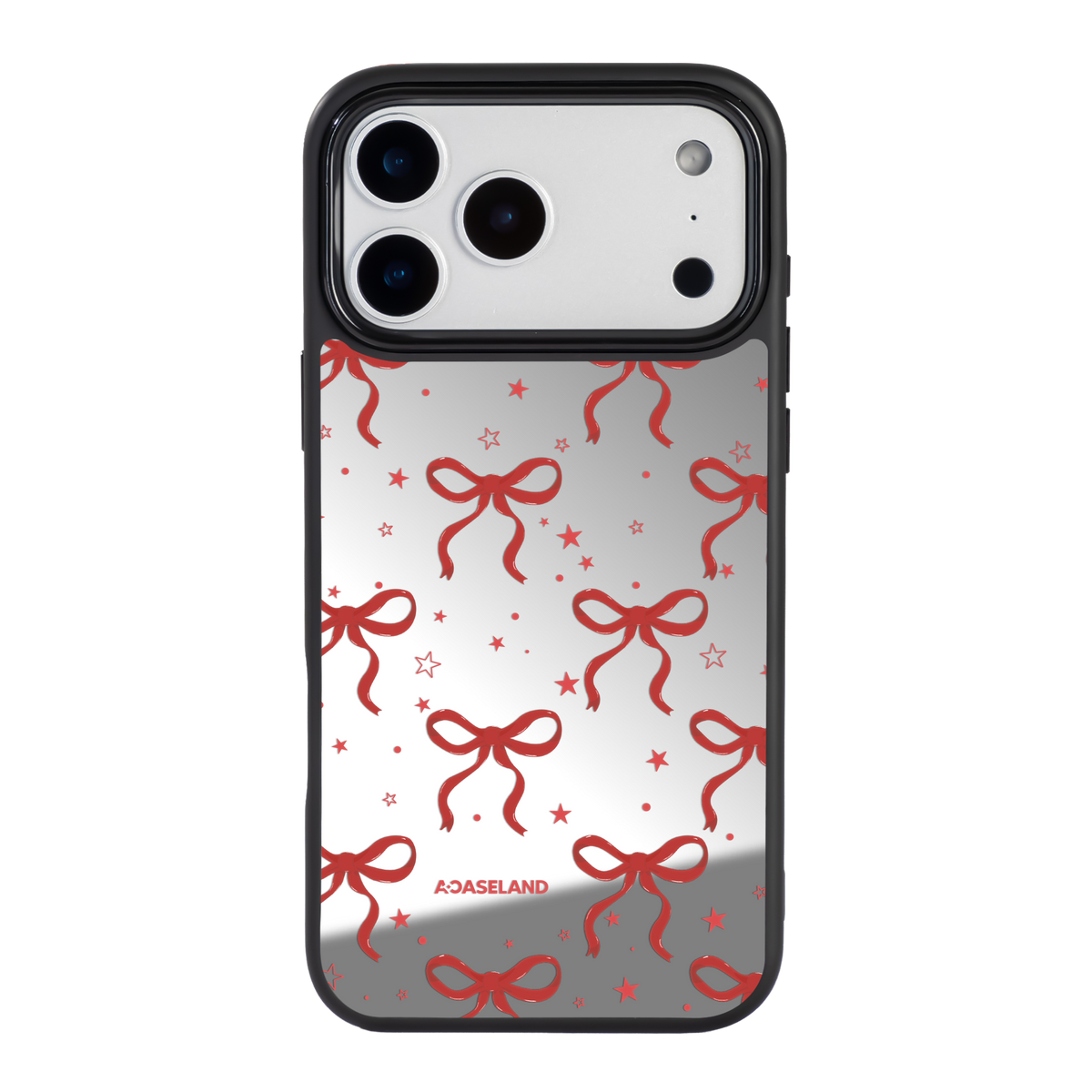 蝴蝶結 Red Ver. 黑邊鏡面手機殼2.0｜MagSafe 兼容