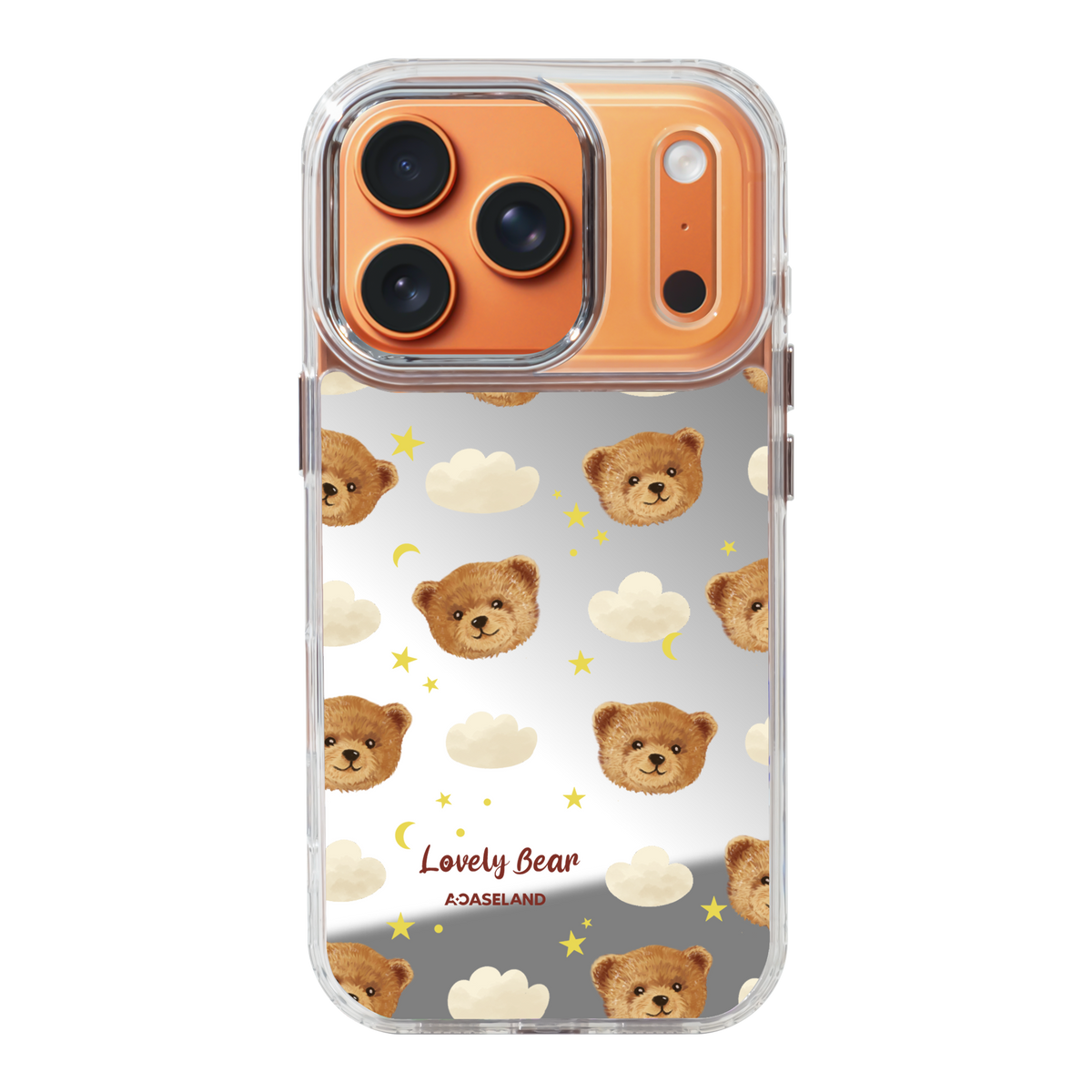 Lovely Bear 透明邊鏡面手機殼