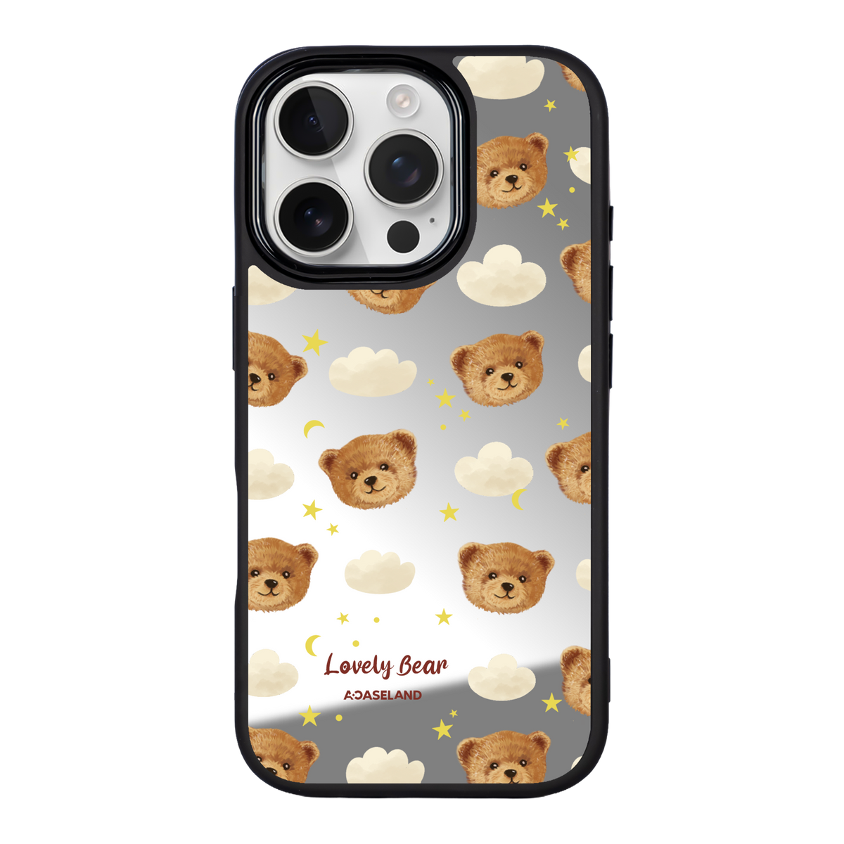 Lovely Bear 黑邊鏡面手機殼2.0｜MagSafe 兼容
