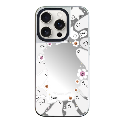 Ghost Party 銀邊鏡面手機殼｜MagSafe 兼容