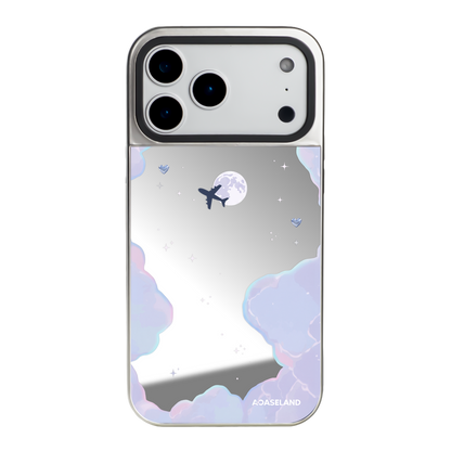 Dreamy Cloud 銀邊鏡面手機殼｜MagSafe 兼容｜客製化文字