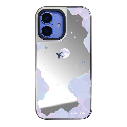 Dreamy Cloud 銀邊鏡面手機殼｜MagSafe 兼容｜客製化文字