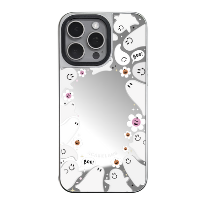Ghost Party 銀邊鏡面手機殼｜MagSafe 兼容