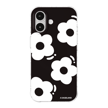 Hello Flower【Black】氣墊防摔手機護殻｜MagSafe 兼容｜客製化文字