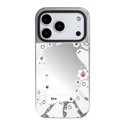 Ghost Party 銀邊鏡面手機殼｜MagSafe 兼容