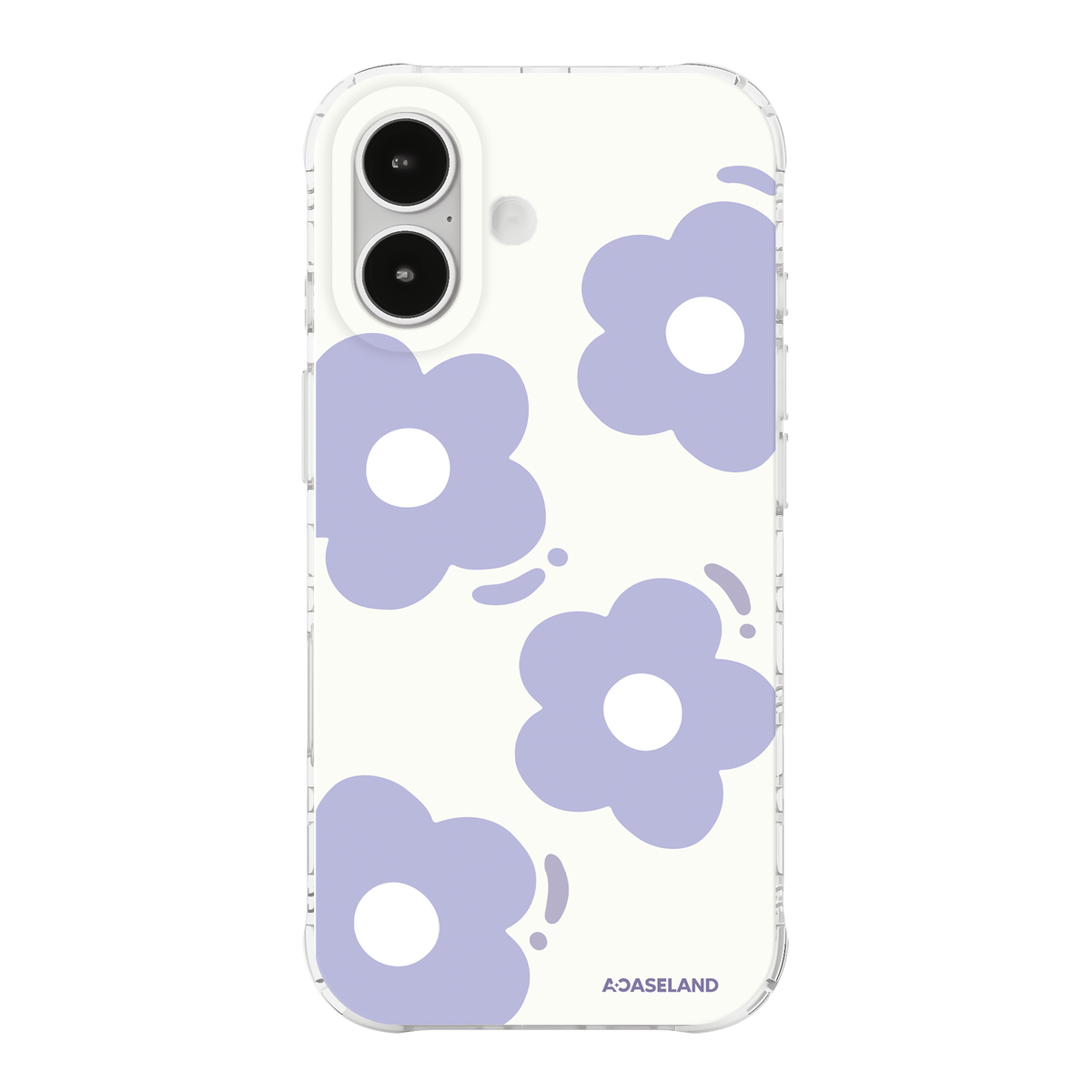 Hello Flower【Purple】氣墊防摔手機護殻｜MagSafe 兼容｜客製化文字