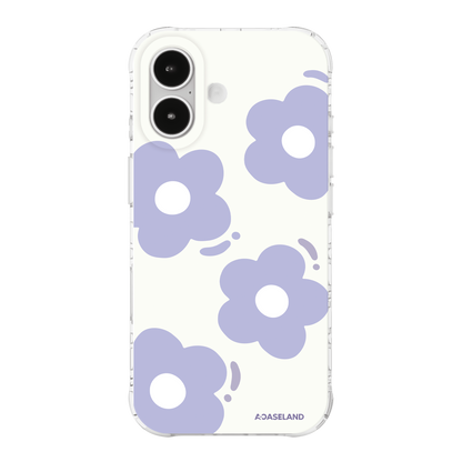Hello Flower【Purple】氣墊防摔手機護殻｜MagSafe 兼容｜客製化文字