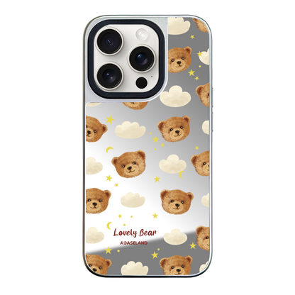 Lovely Bear 銀邊鏡面手機殼｜MagSafe 兼容