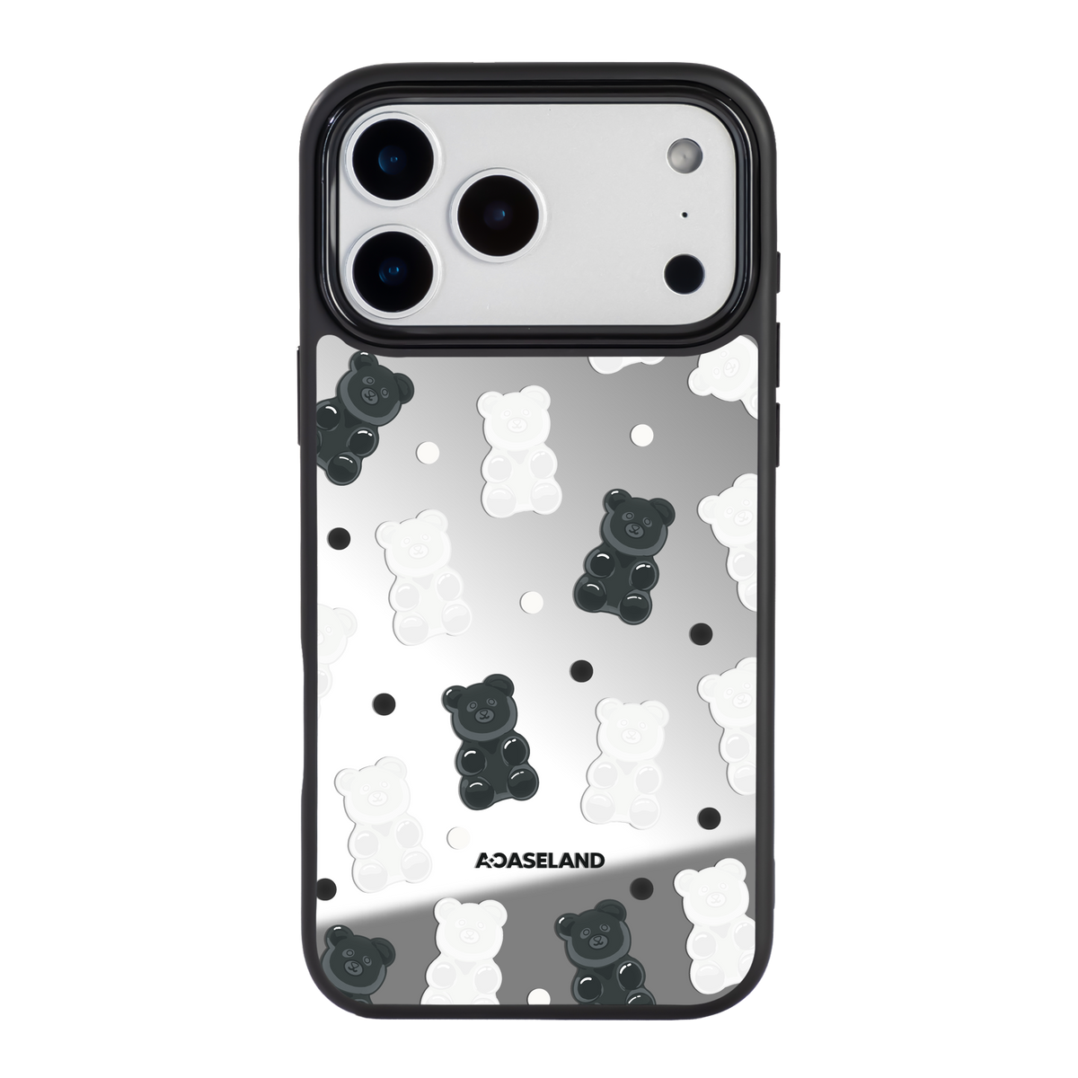 Dotty Mono Gummy Bear 黑邊鏡面手機殼2.0｜MagSafe 兼容