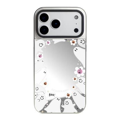 Ghost Party 銀邊鏡面手機殼｜MagSafe 兼容