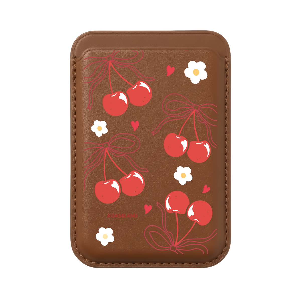 Cherry & Red Ribbon 磁吸卡套