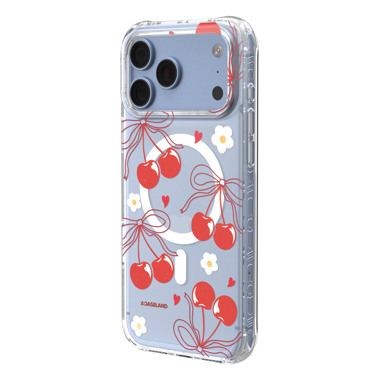 Cherry & Red Ribbon 氣墊防摔手機護殻｜MagSafe 兼容