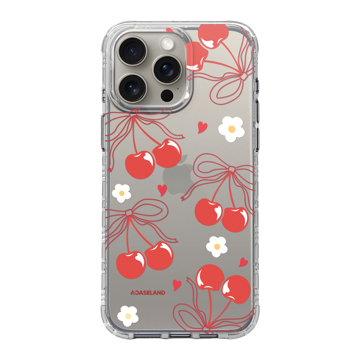 Cherry & Red Ribbon 氣墊防摔手機護殻｜MagSafe 兼容