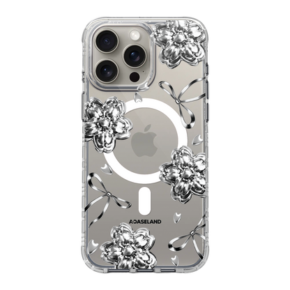 Metal Sakura【Silver Ver.】氣墊防摔手機護殻｜MagSafe 兼容