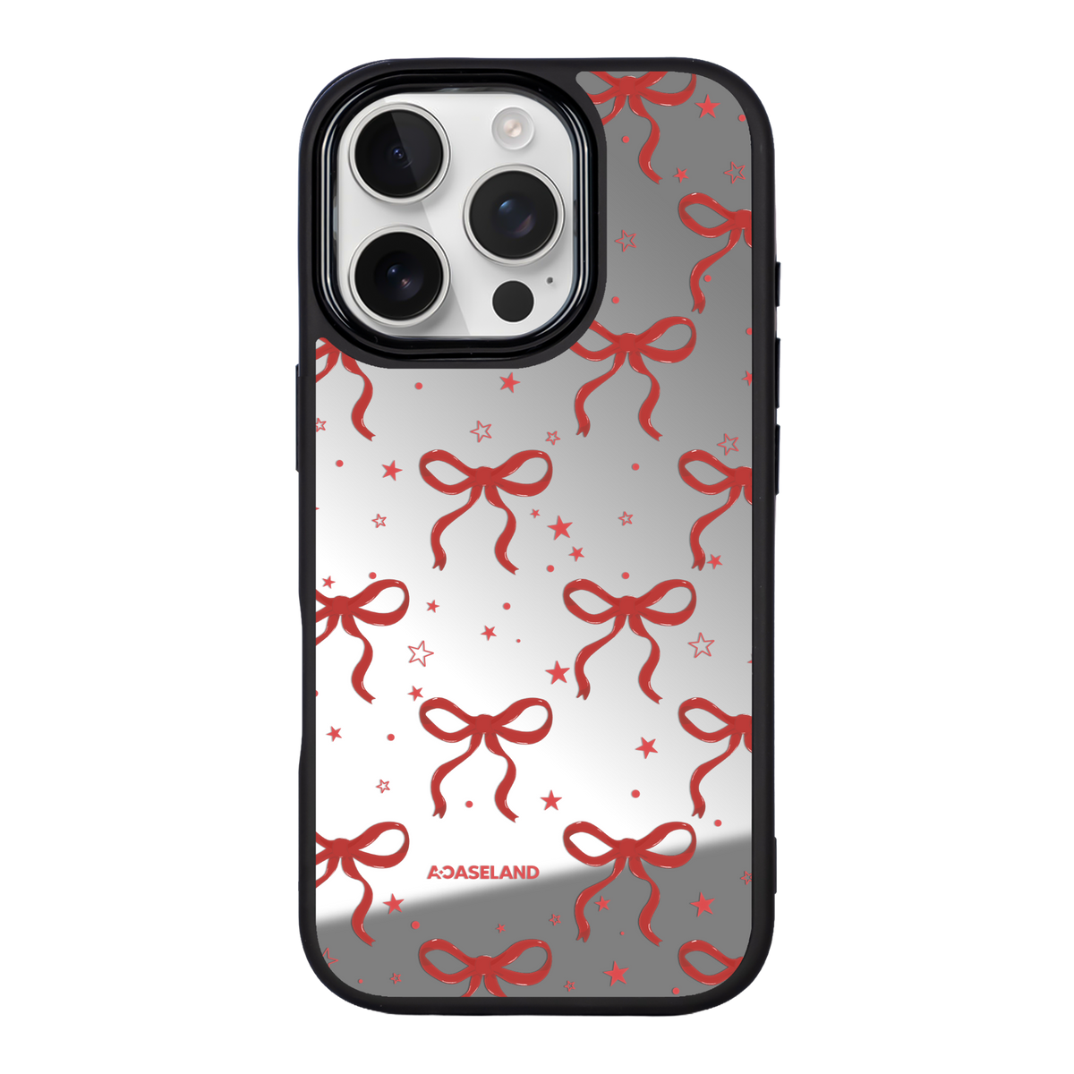 蝴蝶結 Red Ver. 黑邊鏡面手機殼2.0｜MagSafe 兼容
