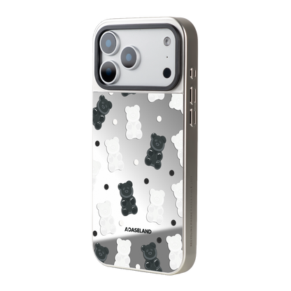 Dotty Mono Gummy Bear 銀邊鏡面手機殼｜MagSafe 兼容