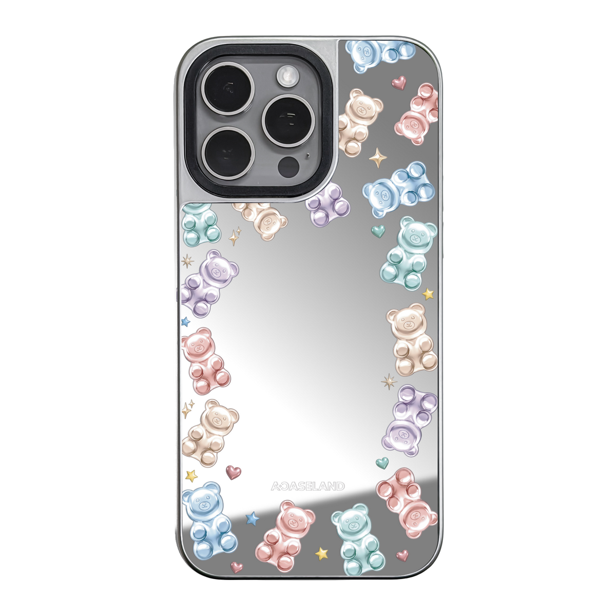 Frosty Jelly Gummy Bear 銀邊鏡面手機殼｜MagSafe 兼容