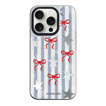 Starry Snow Ribbon 銀邊鏡面手機殼｜MagSafe 兼容