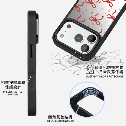 蝴蝶結 Red Ver. 黑邊鏡面手機殼2.0｜MagSafe 兼容