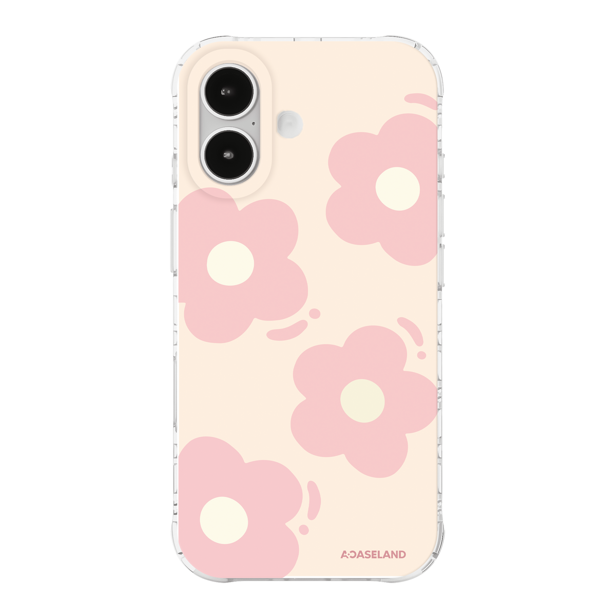 Hello Flower【Pink】氣墊防摔手機護殻｜MagSafe 兼容｜客製化文字