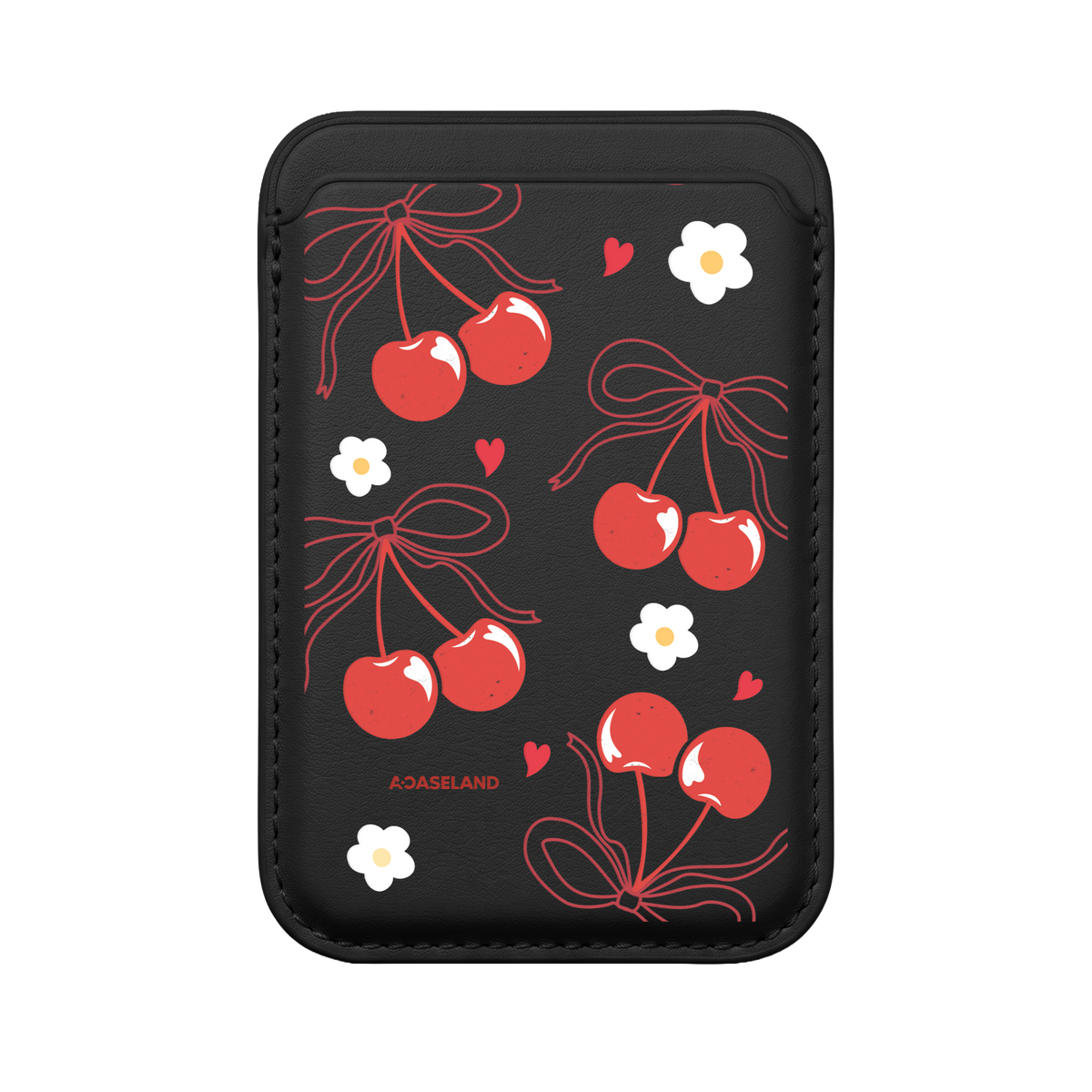 Cherry & Red Ribbon 磁吸卡套