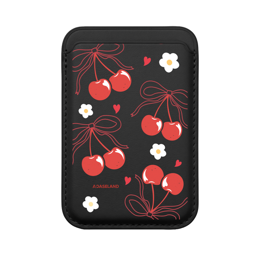 Cherry & Red Ribbon 磁吸卡套