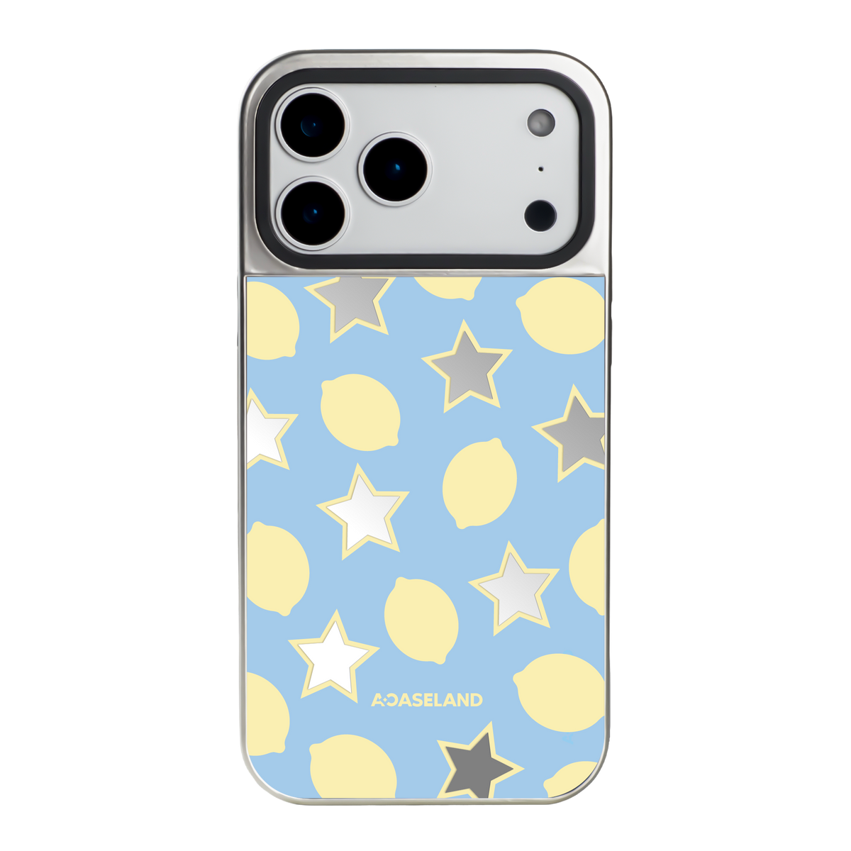 Lemon Stars 銀邊鏡面手機殼｜MagSafe 兼容