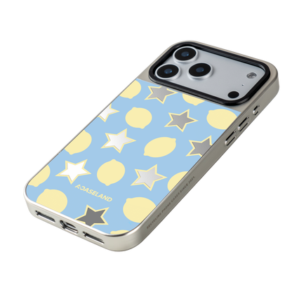 Lemon Stars 銀邊鏡面手機殼｜MagSafe 兼容