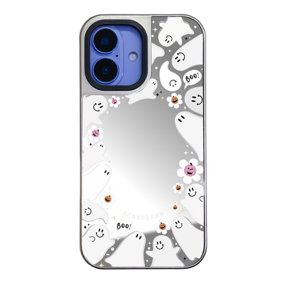 Ghost Party 銀邊鏡面手機殼｜MagSafe 兼容