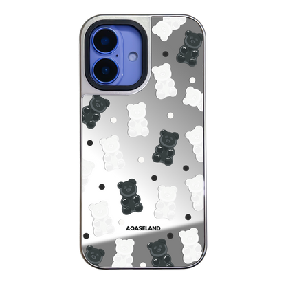 Dotty Mono Gummy Bear 銀邊鏡面手機殼｜MagSafe 兼容