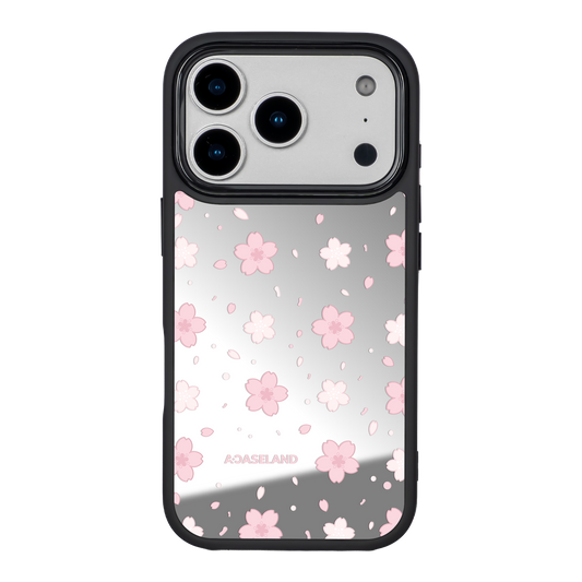 櫻花 Sakura Ver.2 黑邊鏡面手機殼2.0｜MagSafe 兼容｜客製化文字