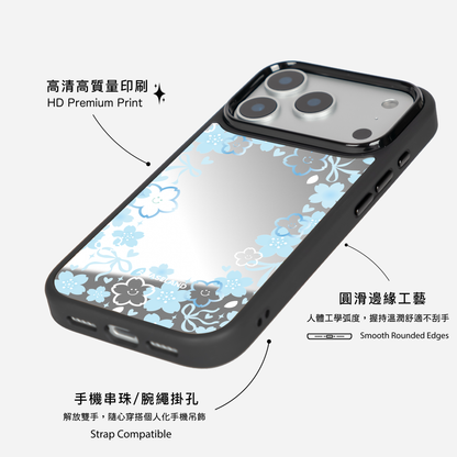 Smiling Sakura 黑邊鏡面手機殼2.0｜MagSafe 兼容