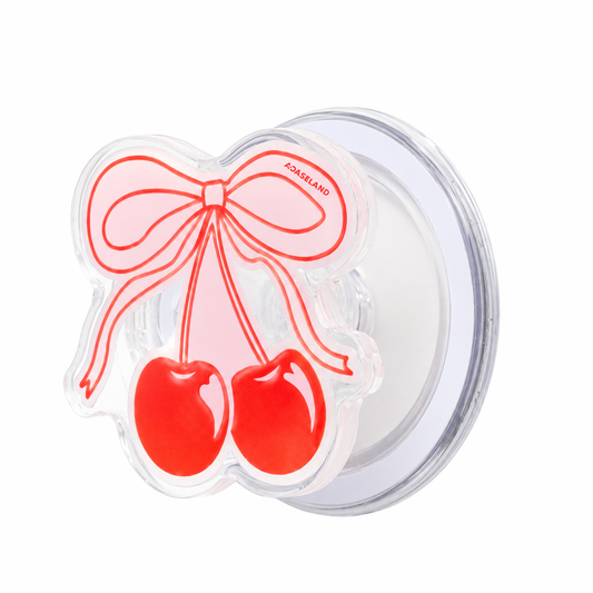 Cherry & Red Ribbon｜磁吸氣囊手機支架