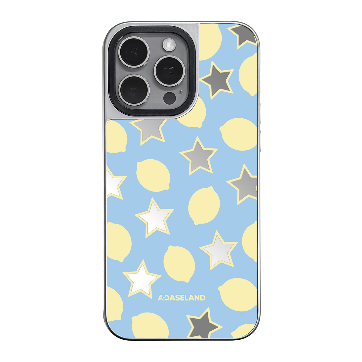 Lemon Stars 銀邊鏡面手機殼｜MagSafe 兼容